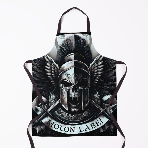 Item preview, MOLON LABE –  FIERCE SPARTAN SKULL [WINGED HELMET] designed and sold by Takin-Thepiss.