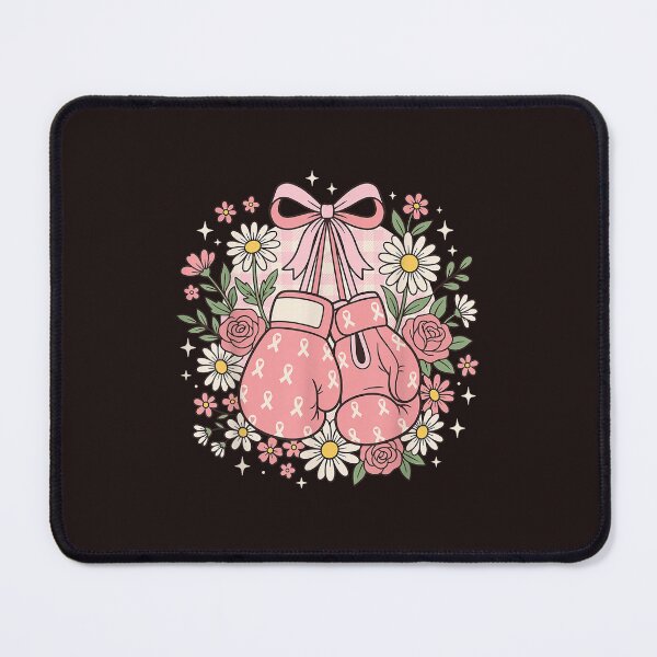 Item preview, Pink Ribbon Boxing Gloves Breast Cancer Awareness Floral Support Design designed and sold by mari-kayden.