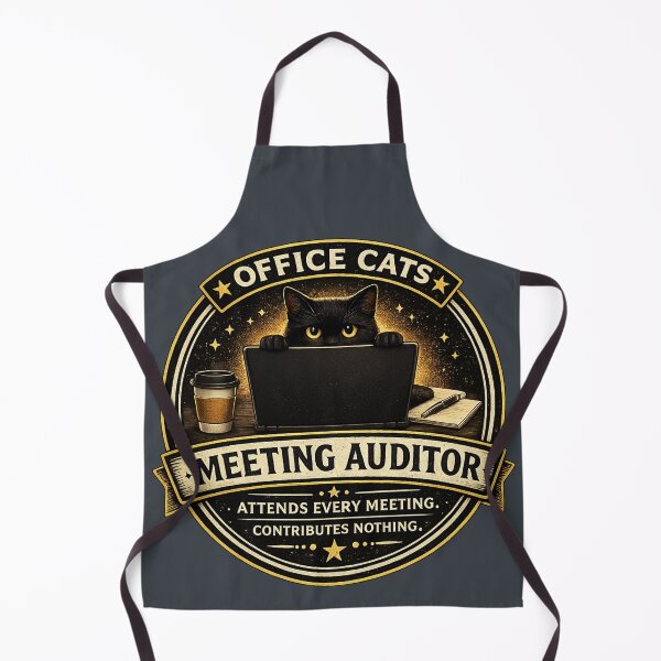 Item preview, Meeting Auditor | Funny Black Cat Office Badge | Office Cats Collection | Cat Lover Gift designed and sold by ZibaCentralShop.