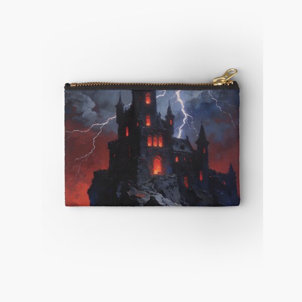 Item preview, Dark Gothic Castle in Thunderstorm | Haunted Fantasy Fortress | Dark Fantasy Art designed and sold by cr6zym1nd.