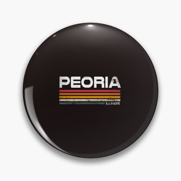Item preview, Peoria Illinois Retro Vintage Stripes Hometown Travel Souvenir Design designed and sold by mari-kayden.
