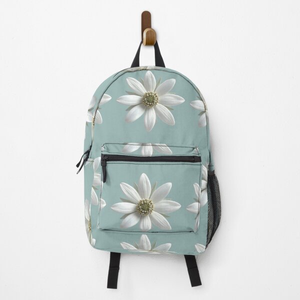 Item preview, White Daisy Flowers on Sage Blue | Pastel Floral Pattern designed and sold by Jyoti Digital Artist.