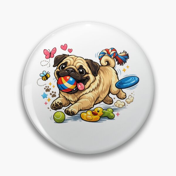 Item preview, Sometimes all it takes is a playful pug to bring a smile to your heart – feel-good design designed and sold by CoolContent Factory.