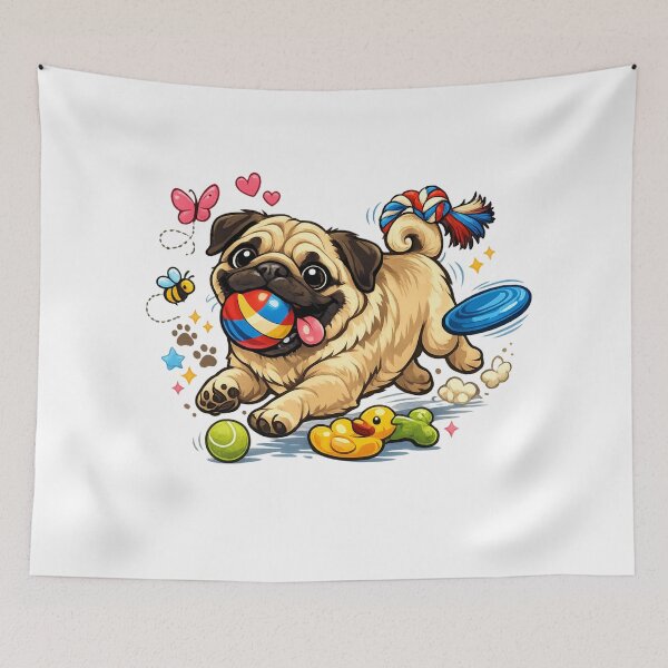 Item preview, Sometimes all it takes is a playful pug to bring a smile to your heart – feel-good design designed and sold by CoolContent Factory.