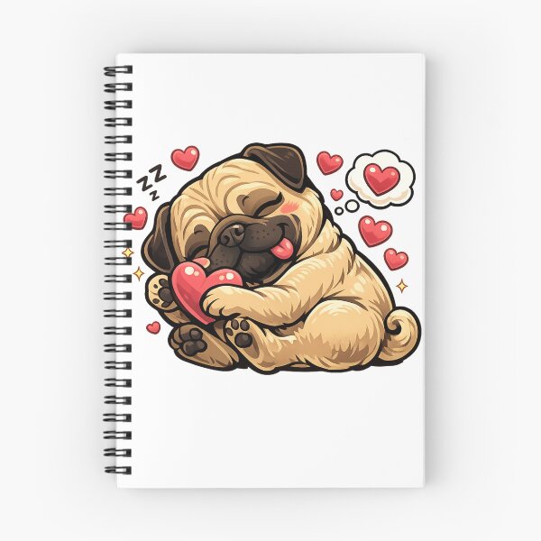 Item preview, Heartfelt Pug – sweet, cuddly dog love! The feel-good design for all year round. designed and sold by CoolContent Factory.