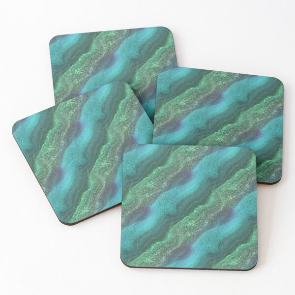 Item preview, Colorful Textured Sandbox in Aqua and Green designed and sold by Artistestella.