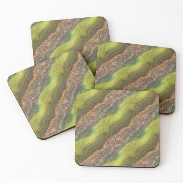 Item preview, Colorful Textured Sandbox in Green and Brown designed and sold by Artistestella.