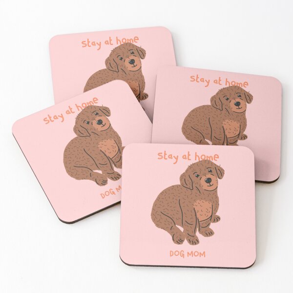 Item preview, Stay At Home Dog Mom - Cute Brown Curly Doodle Puppy designed and sold by GenZFashion000.