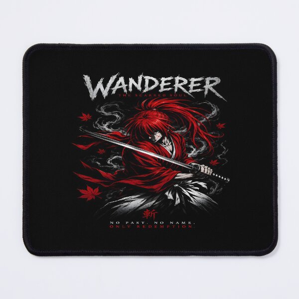 Item preview, The Wanderer-Scarred Soul - Red Hair Samurai Design designed and sold by TTdesigns123.