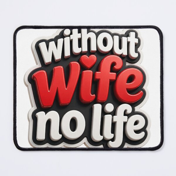Item preview, Without Wife No Life 3D designed and sold by MR4me.