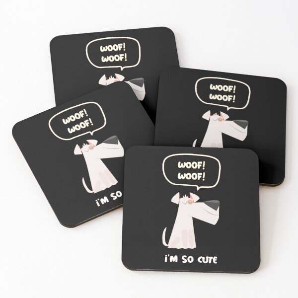 Item preview, Woof Woof I'm So Cute - White Dog Speech Bubble Cartoon designed and sold by GenZFashion000.