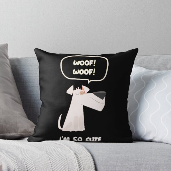 Item preview, Woof Woof I'm So Cute - White Dog Speech Bubble Cartoon designed and sold by GenZFashion000.
