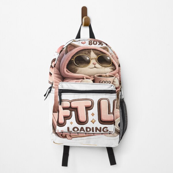 Item preview, Soft Life Loading… – Cozy Cat Aesthetic 3D Sticker designed and sold by Genzfirevibes.