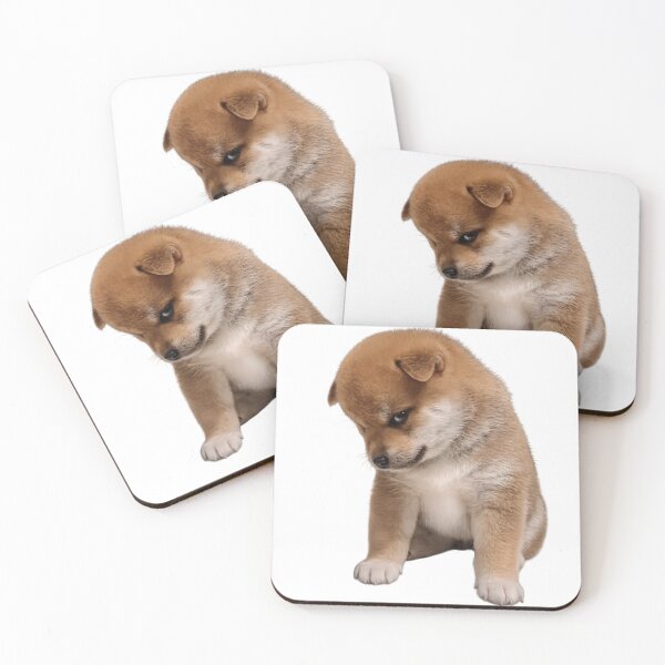 Item preview, Cute Shiba Inu Puppy Meme | Funny Dog Sticker designed and sold by thesmokeydogs.