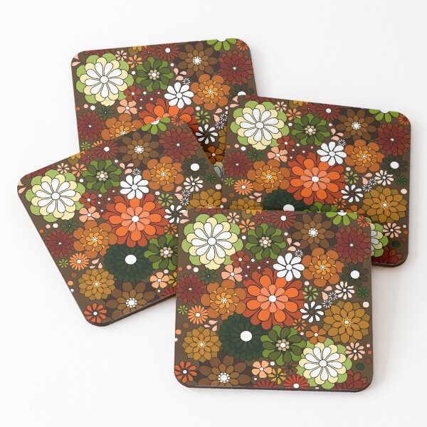 Item preview, Retro Groovy Hippie Colorful Botanical Pattern designed and sold by Alondra.