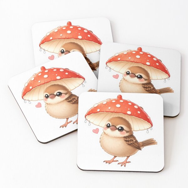Item preview, Kawaii sparrow sticker designed and sold by Vegasstickers.