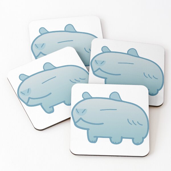Item preview, Cloudy Blue Grey Gray Capybara designed and sold by MiscibilityArt.