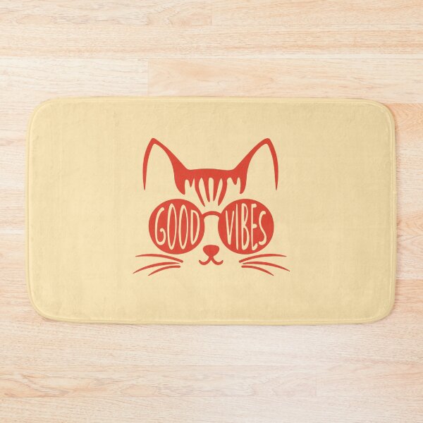 Item preview, Cool Cat Good Vibes Sunglasses Typography Graphic designed and sold by Velouria Universe.