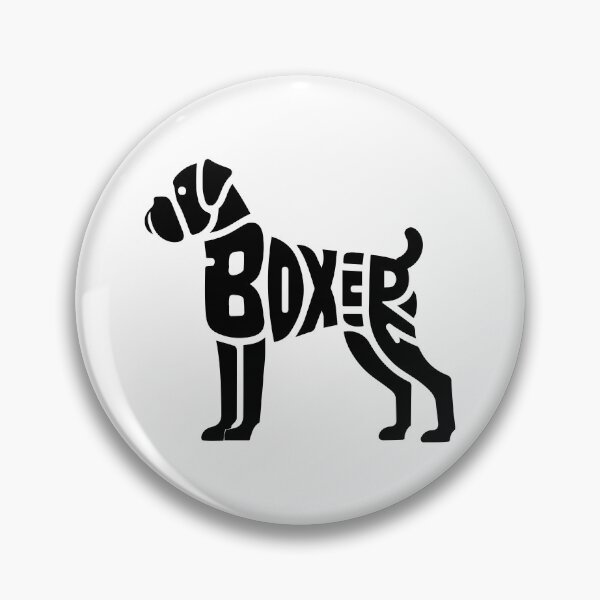 Item preview, Boxer Dog Typography Silhouette designed and sold by pixiedustpaint.