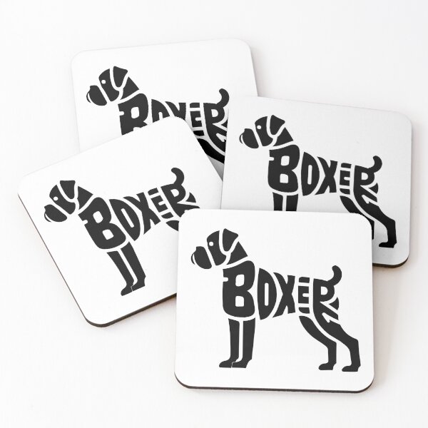 Item preview, Boxer Dog Typography Silhouette designed and sold by pixiedustpaint.