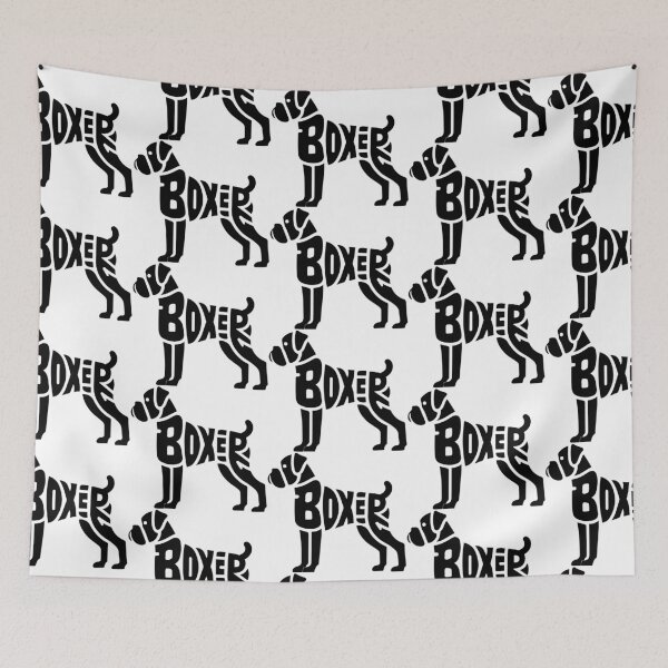 Item preview, Boxer Dog Typography Silhouette designed and sold by pixiedustpaint.