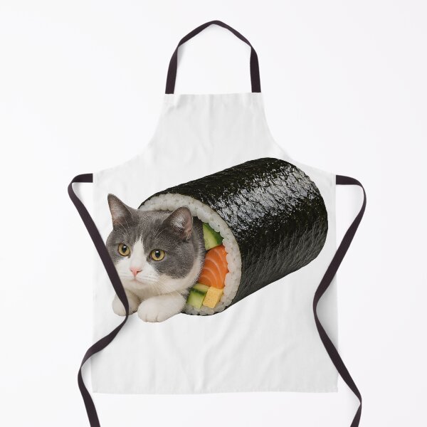Item preview, Cute Grey Cat Sushi Roll designed and sold by Jaideep Walia.