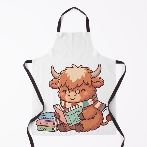 Item preview, Cute Highland Cow Reading Book Cozy Bookworm designed and sold by derynick.