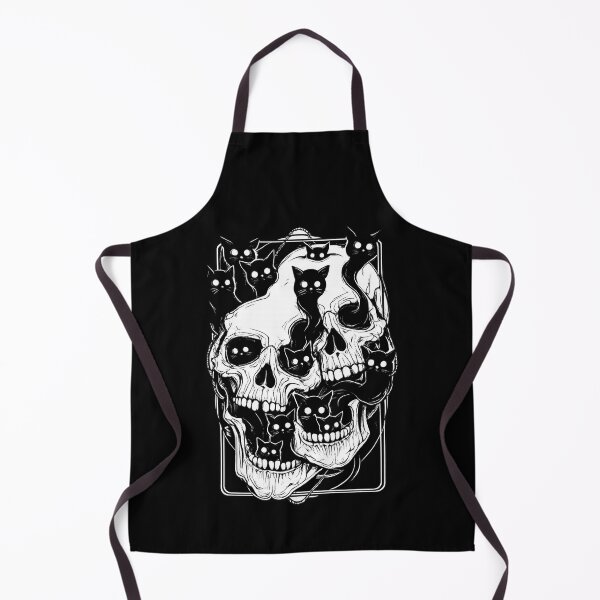 Item preview, Black Cats and Skulls Gothic Art designed and sold by ArcSeisaku.
