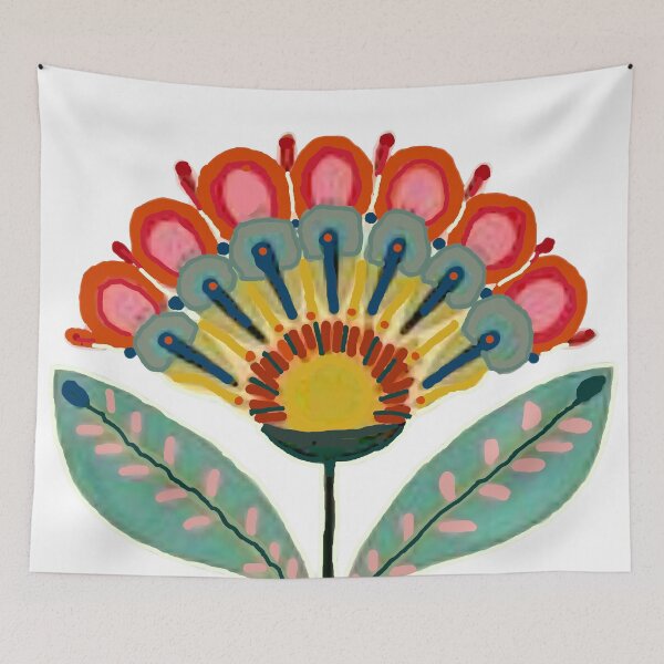 Item preview, Folk Flower Art designed and sold by ViaARTfactory.