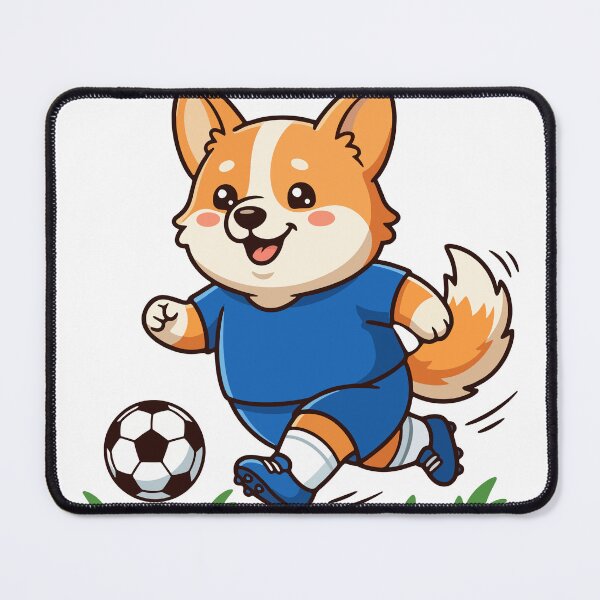 Item preview, Cute Corgi Playing Soccer Cute Football Dog designed and sold by derynick.