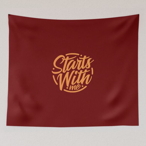 Item preview, Starts With Me Inspirational Motivational Typography Quote designed and sold by Velouria Universe.