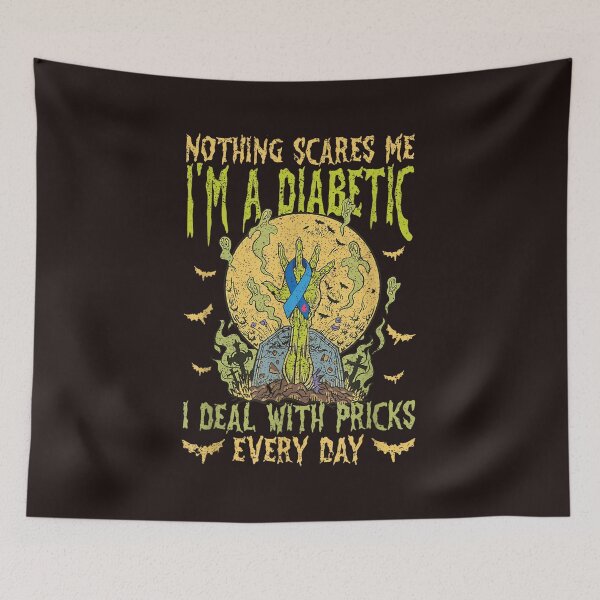 Item preview, Funny Diabetic Halloween Zombie Hand Blue Ribbon Spooky Design designed and sold by mari-kayden.