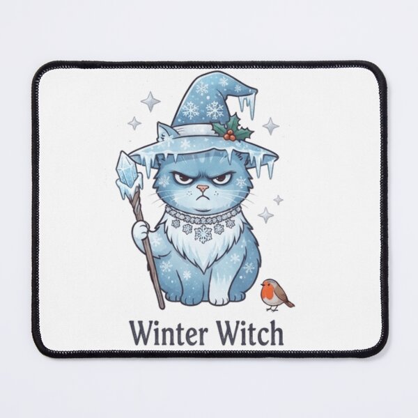 Item preview, Winter witch cat designed and sold by Wicca and mythical creatures .