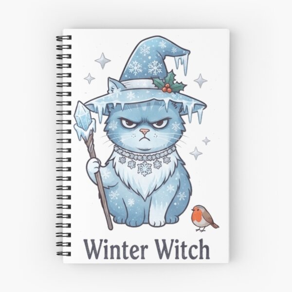 Item preview, Winter witch cat designed and sold by Wicca and mythical creatures .