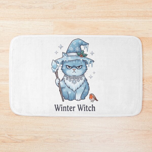 Item preview, Winter witch cat designed and sold by Wicca and mythical creatures .