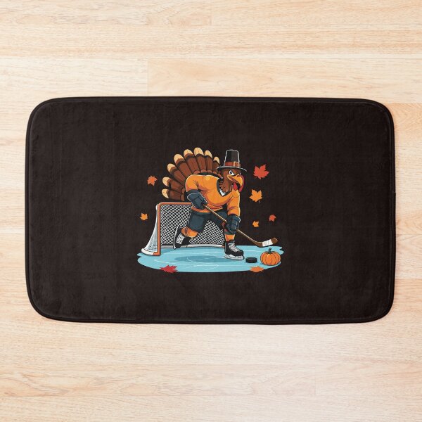 Item preview, Funny Thanksgiving Turkey Hockey Player Pilgrim Autumn Sports Design designed and sold by mari-kayden.