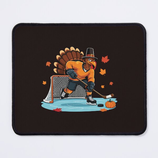 Item preview, Funny Thanksgiving Turkey Hockey Player Pilgrim Autumn Sports Design designed and sold by mari-kayden.