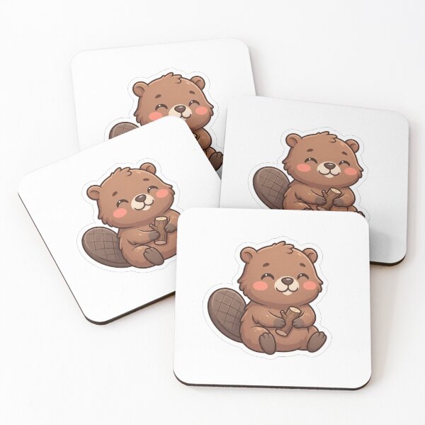 Item preview, Cute Little Beaver Holding A Wood Log designed and sold by Owcomm.