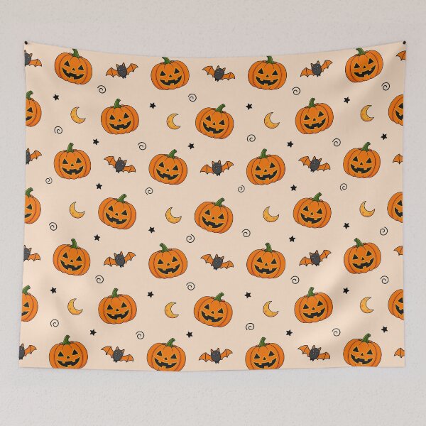 Item preview, Cute Halloween Pumpkin and Bat Pattern designed and sold by teeperfect.
