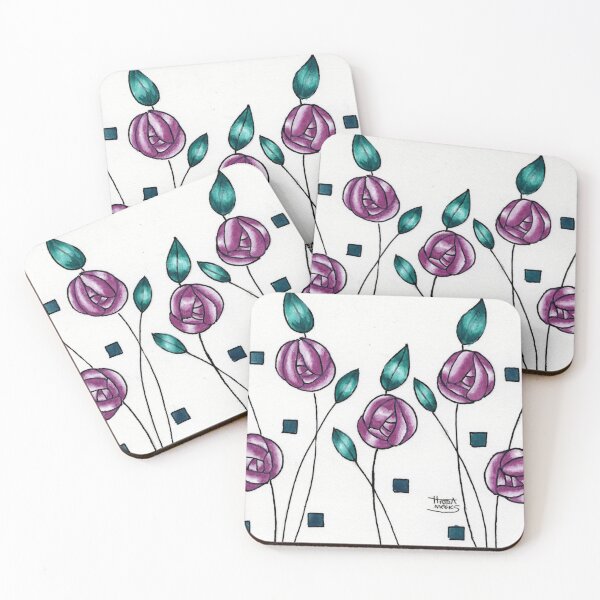 Item preview, Art Nouveau Glasgow Roses designed and sold by HAJRA MEEKS.