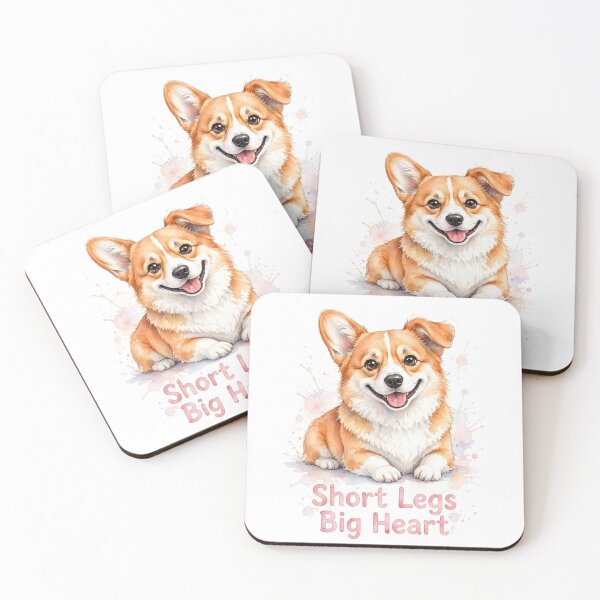 Item preview, Short Legs Big Heart - Cute Corgi Watercolor Dog Art designed and sold by SDKENERGY.