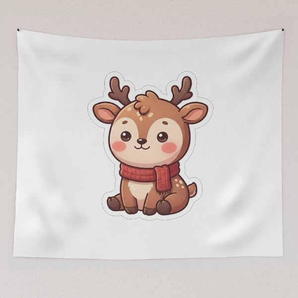 Item preview, Cute Baby Deer Wearing Red Scarf designed and sold by Owcomm.