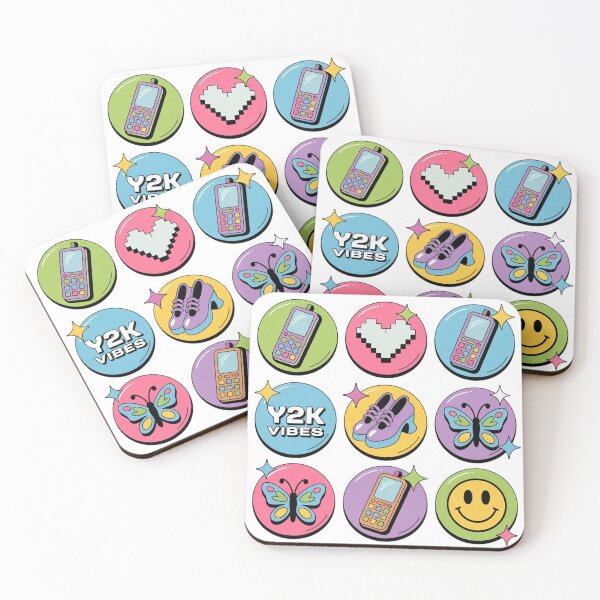 Item preview, Y2K Vibes Retro Sticker Sheet with Cute Phone, Butterfly and Kawaii Icons designed and sold by FestivityFinds.
