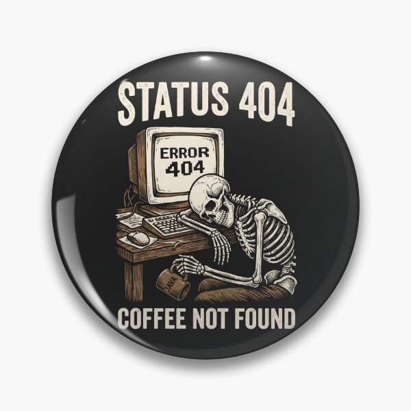 Item preview, Status 404 Coffee Not Found Retro Tech Programmer Humor designed and sold by SplashTastic.