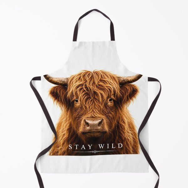 Item preview, Highland Cow Stay Wild Illustration designed and sold by Amr Siam.