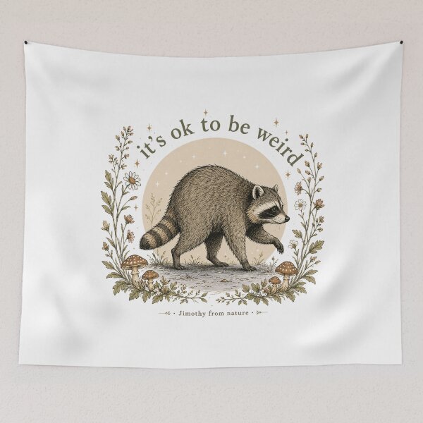 Item preview, Jimothy from Seattle It’s OK to Be Weird Raccoon Cottagecore designed and sold by OlakunleOloroz.