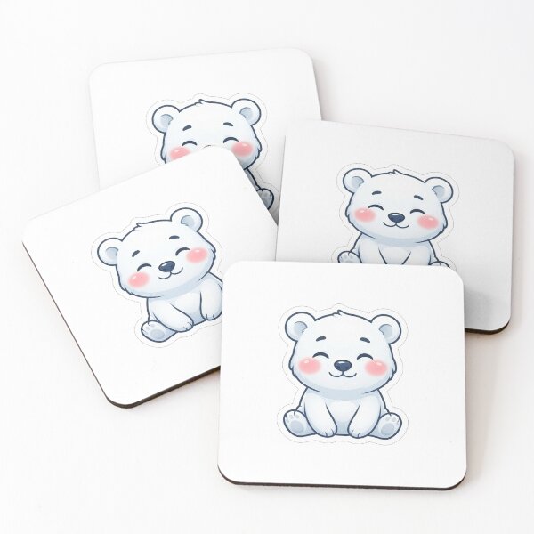 Item preview, Cute Little White Polar Bear Sitting designed and sold by Owcomm.