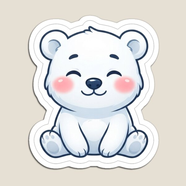 Item preview, Cute Little White Polar Bear Sitting designed and sold by Owcomm.