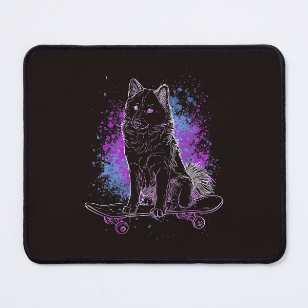 Item preview, Pomsky Skateboard Dog Color Splash Cute Skater Puppy Retro Design designed and sold by mari-kayden.