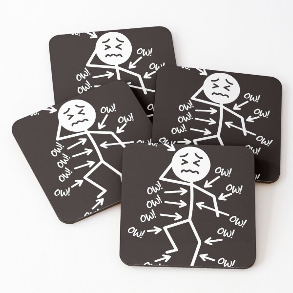Item preview, Funny Chronic Pain Awareness Stick Figure Body Pain Humor Design designed and sold by mari-kayden.